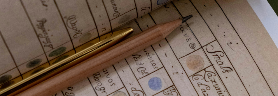 an old document showing tabular data