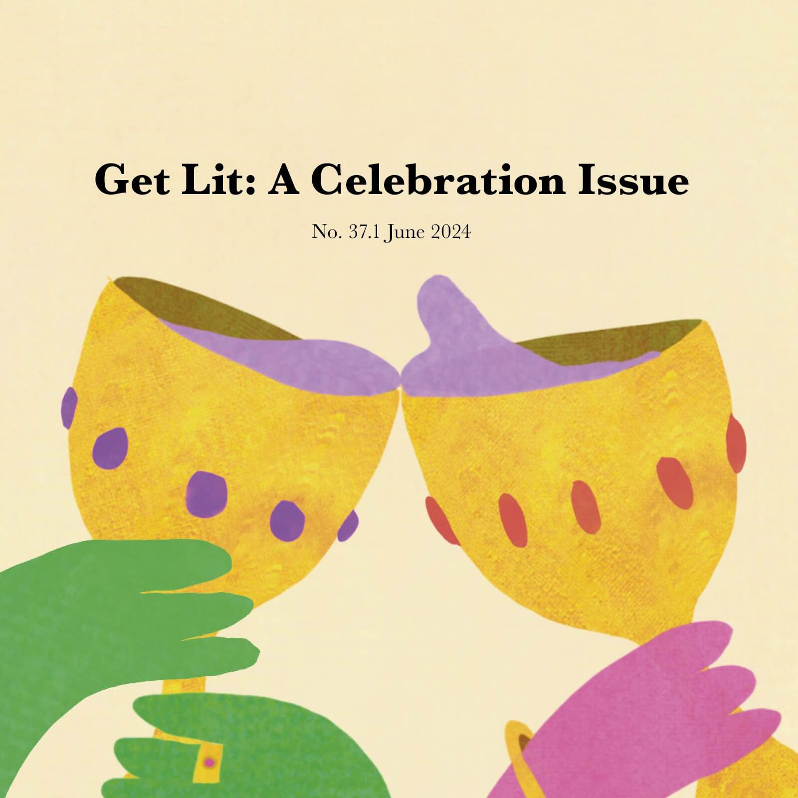 Two Cups doing the cheers motion